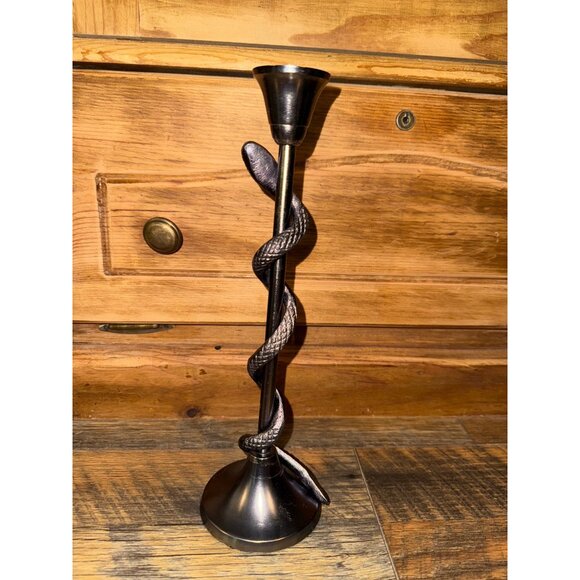 Metal Snake Taper Candle Holder - Picture 3 of 12